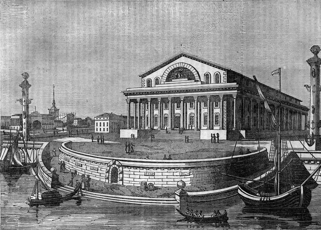St. Petersburg-børsen (St. Petersburg) i Rusland i 1836. af Unknown artist