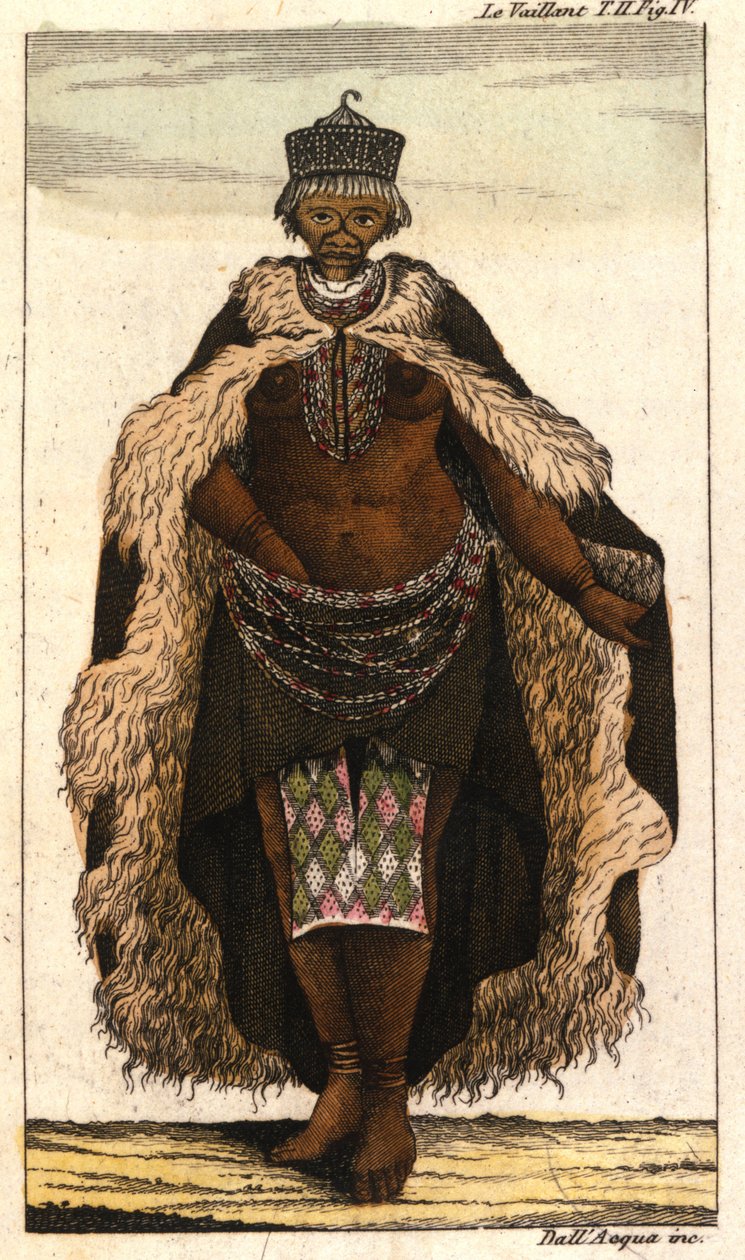 Venus Hottentote, Bochiman kvinde (The Hottentot Venus) gravering fra en rejsebog fra 1820. Milanese . af Unknown artist
