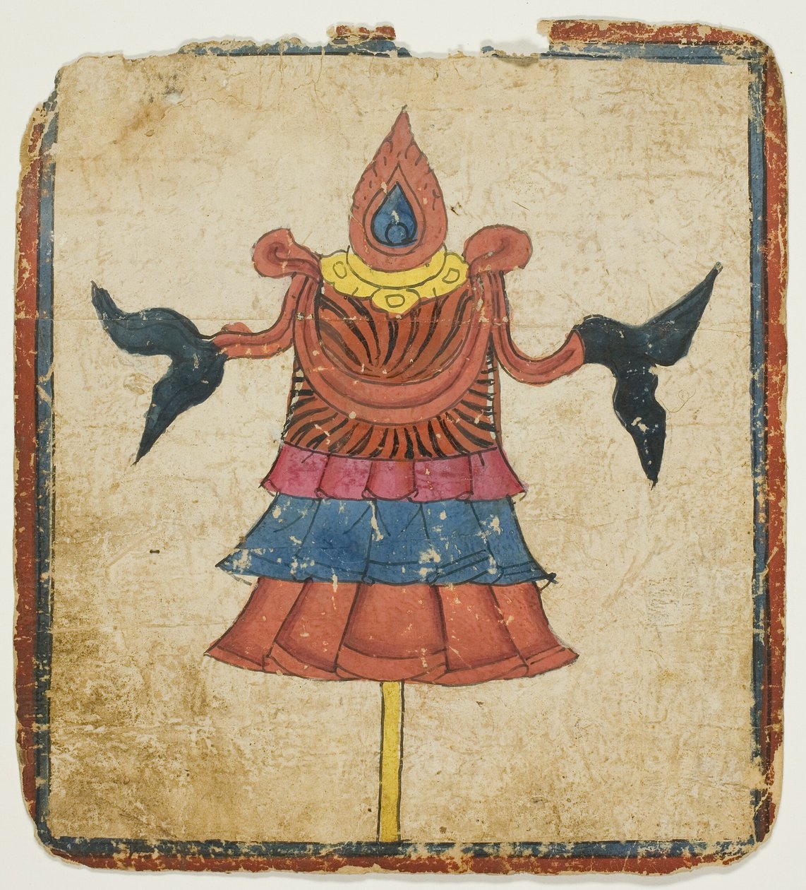 Sejrsbanneret (Dhwaja), fra et sæt indvielseskort (Tsakali) af Unknown artist