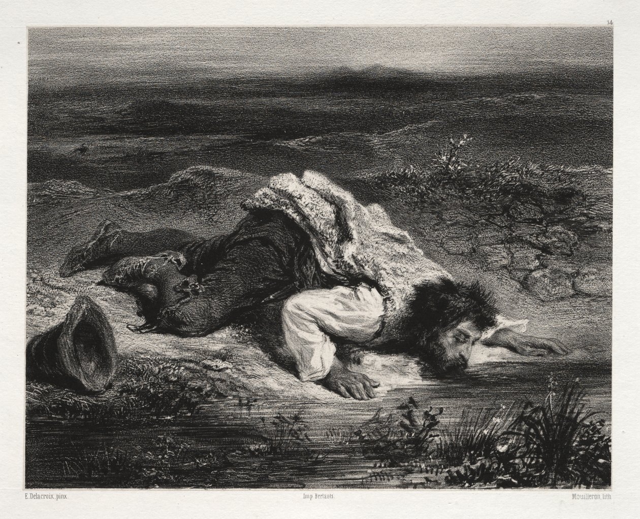 Den sårede Brigand af Unknown artist