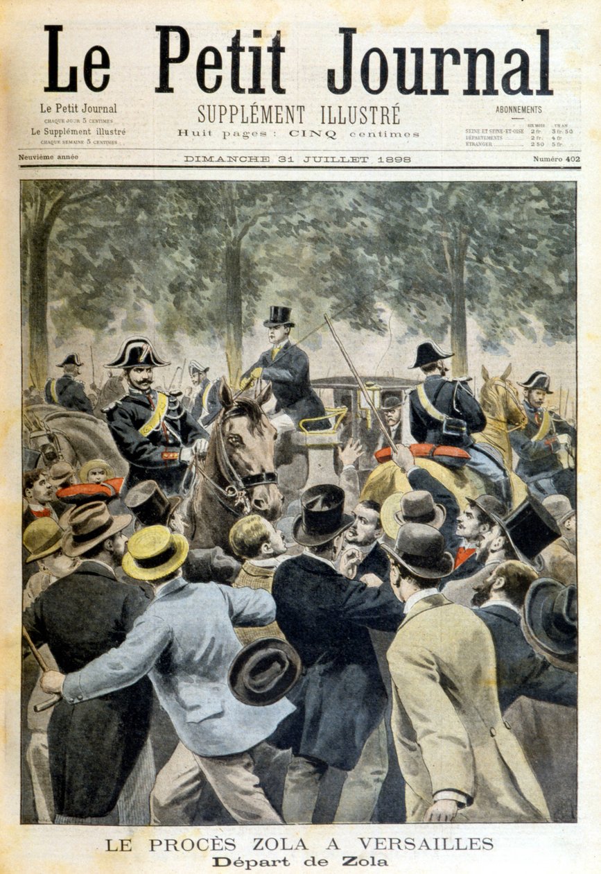 Zola-processen i Versailles - i "" Le Petite Journal"" af 31/07/1898 af Unknown artist