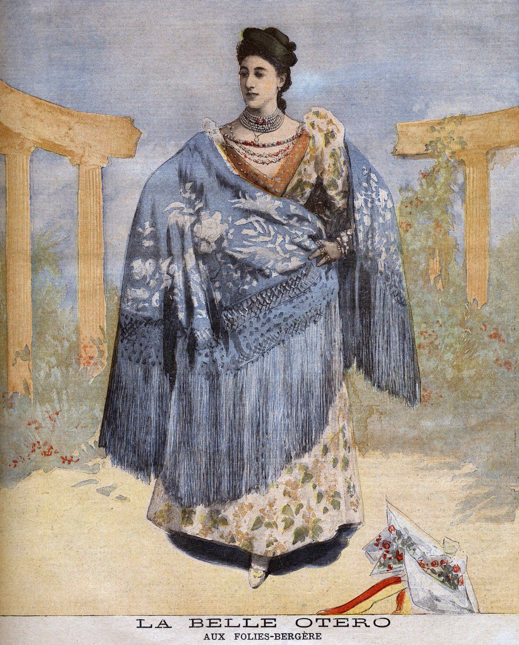 Den smukke Otero ved Folies-Bergères i 1894 af Unknown artist