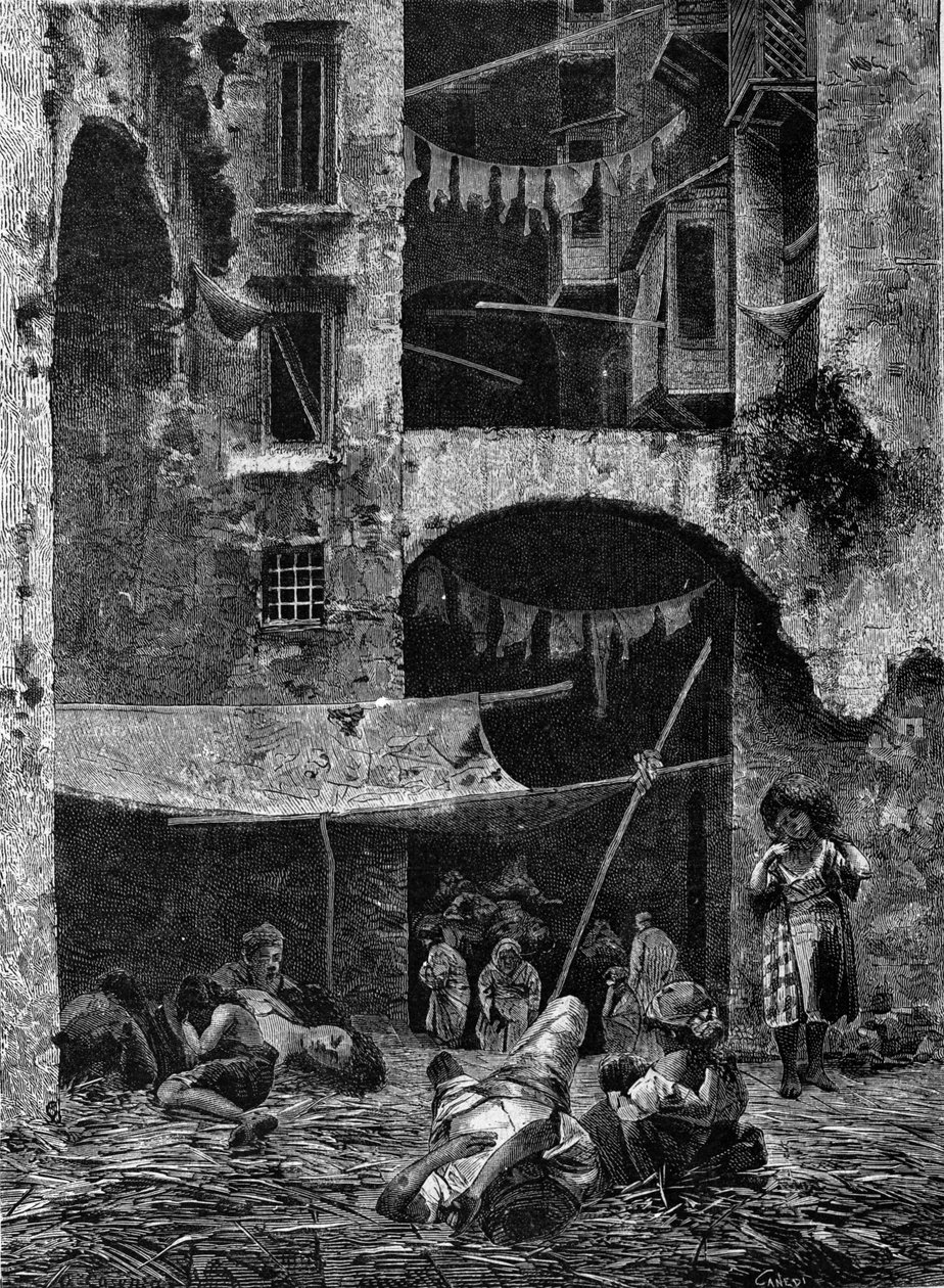 Koleraepidemien i Napoli i 1836. af Unknown artist