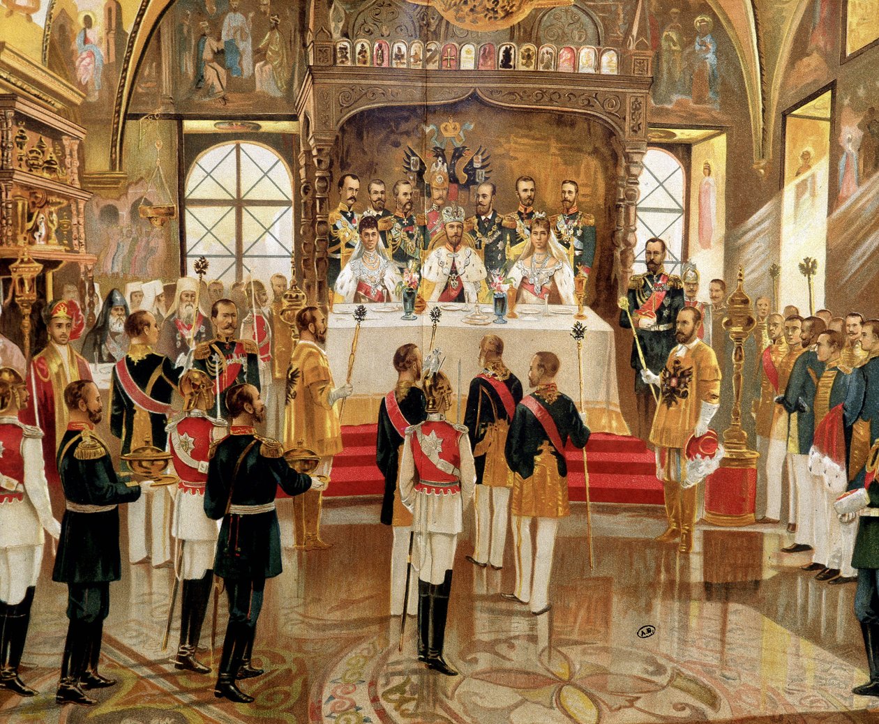 Kroningen af ​​Ysar Nicholas II (1868-1918) i Moskva, Rusland af Unknown artist