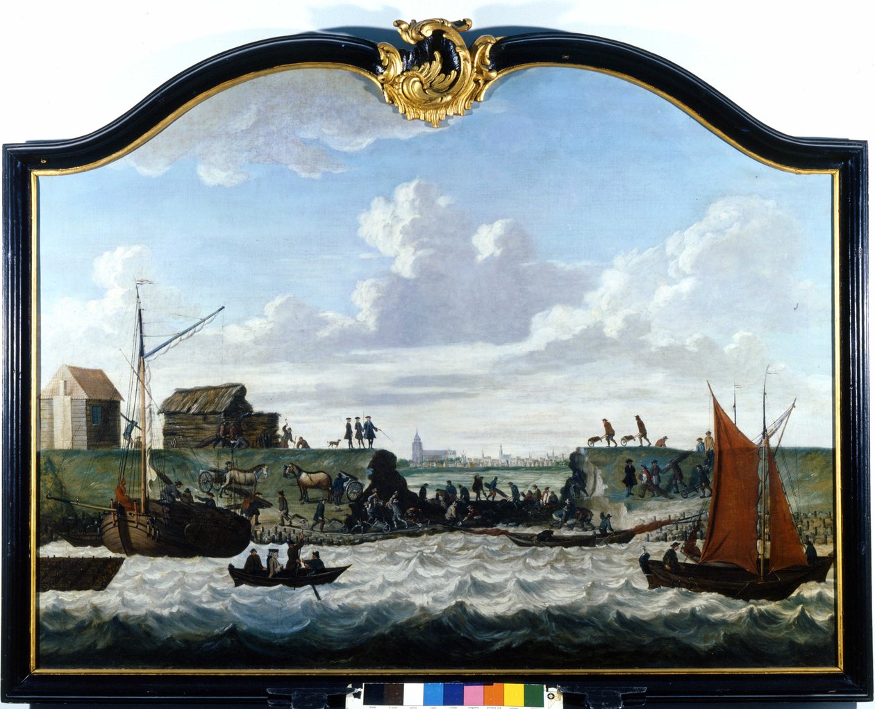 Moren til Zierikzee. Anonymt maleri fra det 18. århundrede. Zierikzee Wastenday Siloten, Duiveland af Unknown artist
