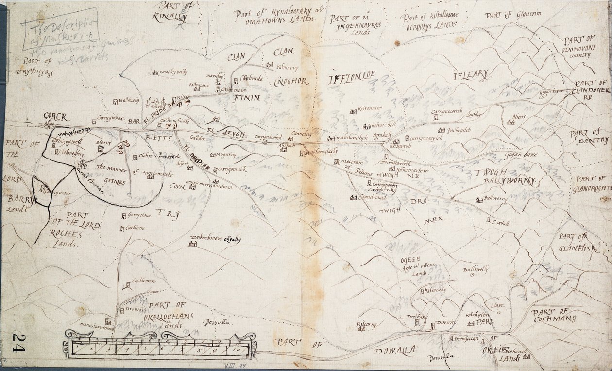 Beskrivelsen af Muskery, ca. 1590 (papir, linned) af Unknown artist