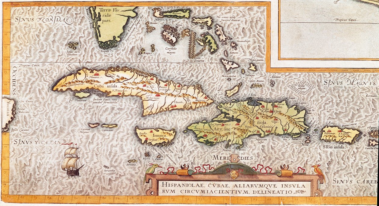 Øerne i De Store Antiller og De Små Antiller i Det Caribiske Hav (kort af Unknown artist