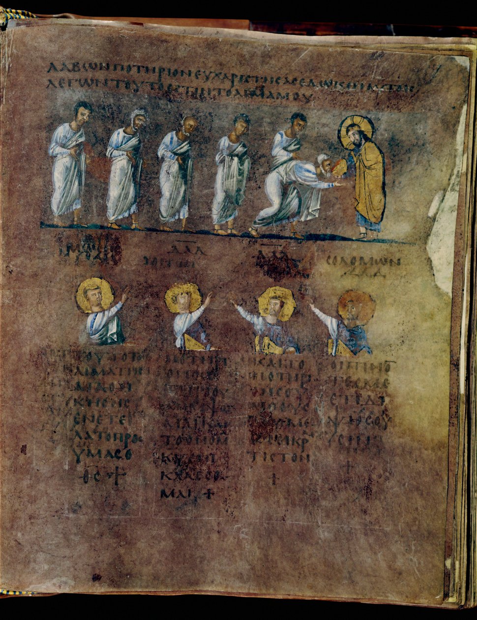 Den lilla Codex Rossanensis, 6. århundrede (manuskript) af Unknown artist