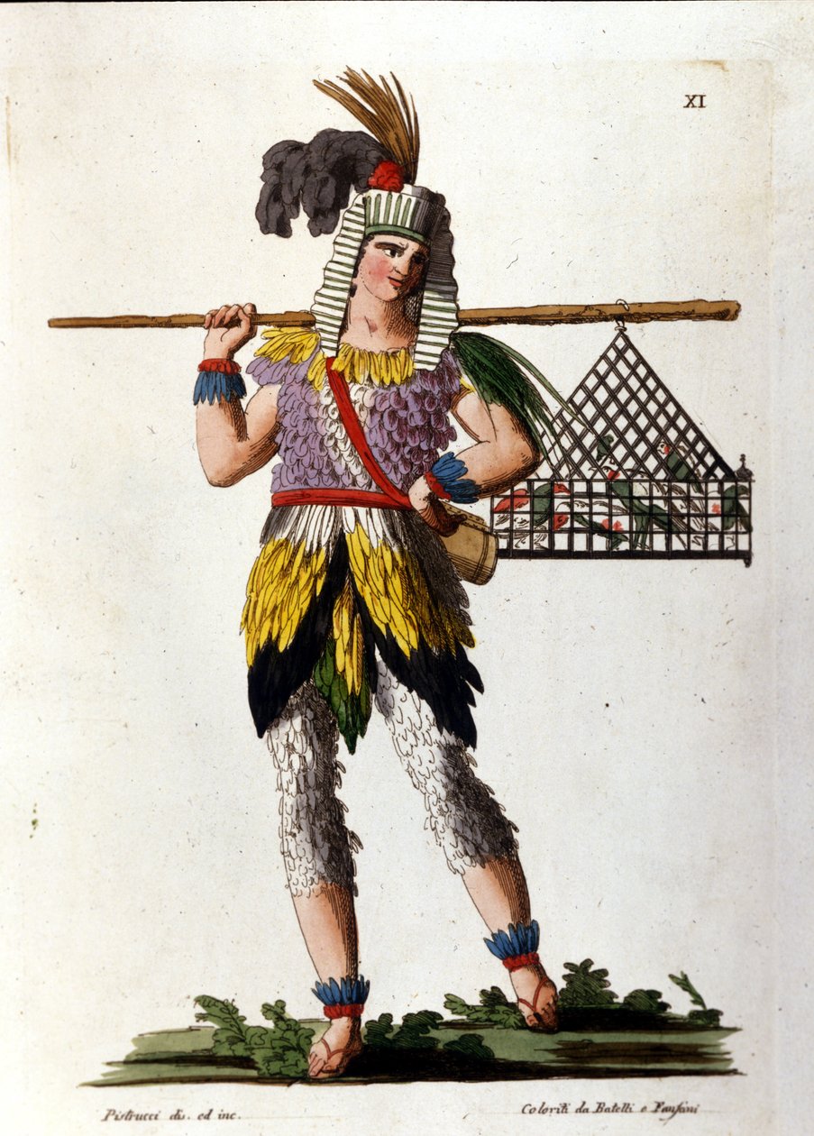 Rollen som Papageno, karakter af Mozarts "" Tryllefløjten (Die Zauberflote; Tryllefløjten af Unknown artist