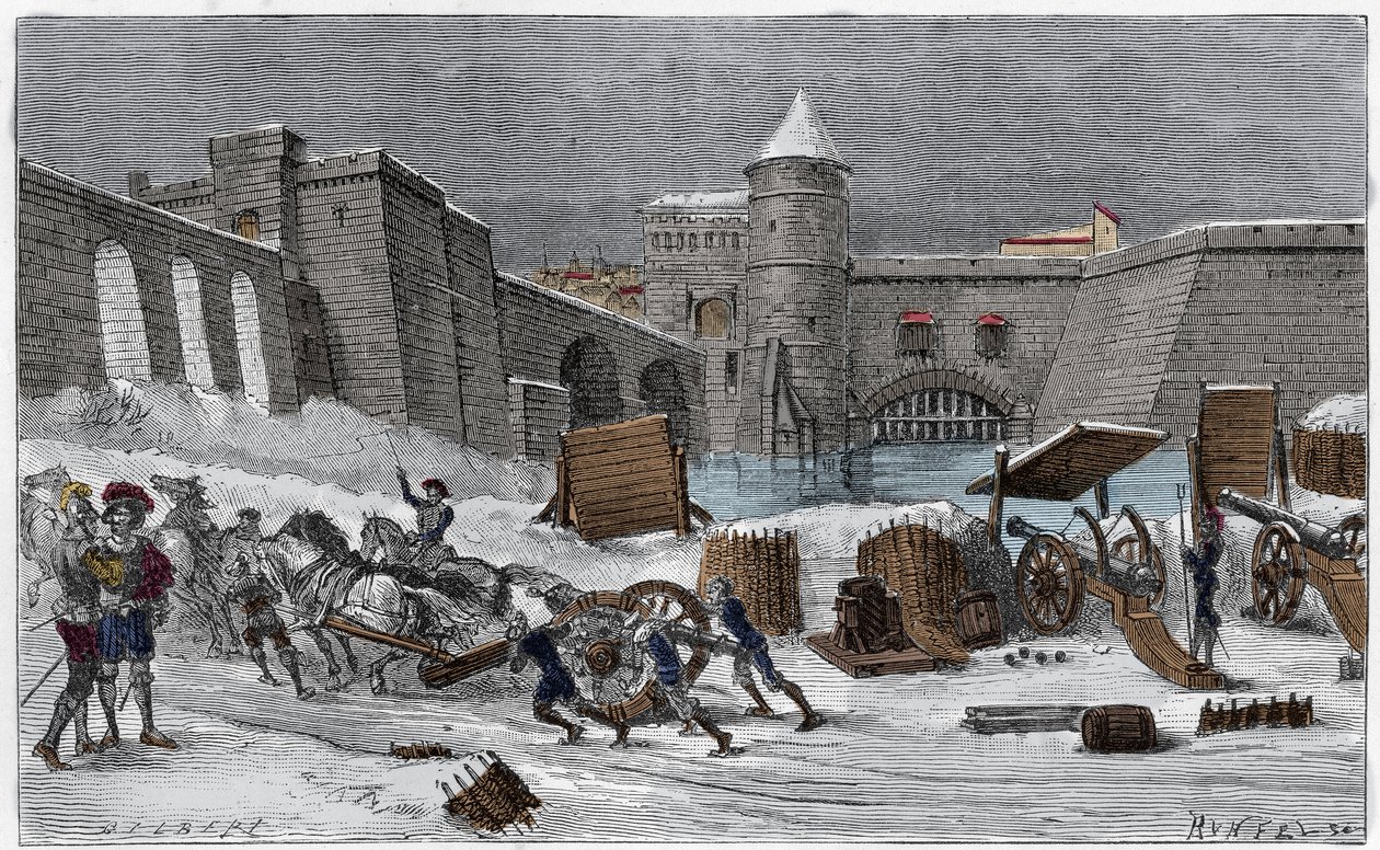Sædet for Metz af Charles V i 1552 i "" Les sieges celebres"" gravering af Gilbert. af Unknown artist