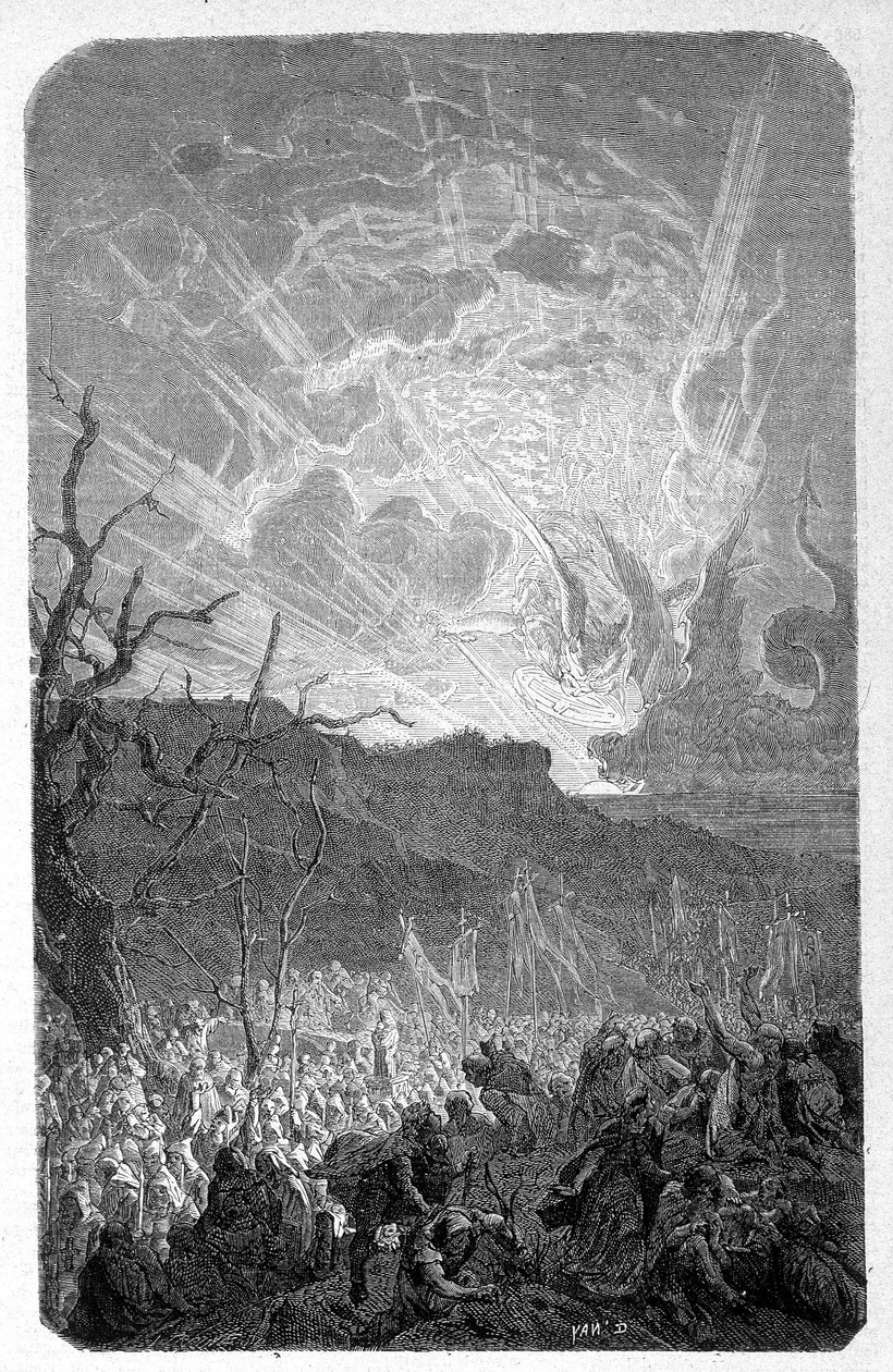 Årets overtro tusind (1000): verdens ende - i "Pavernes historie"" af Unknown artist