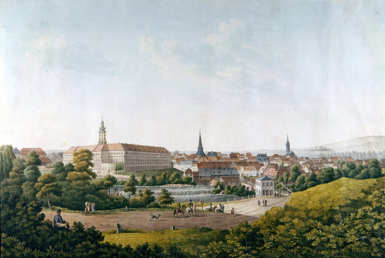 Byen Weimar i slutningen af det 18. århundrede. af Unknown artist