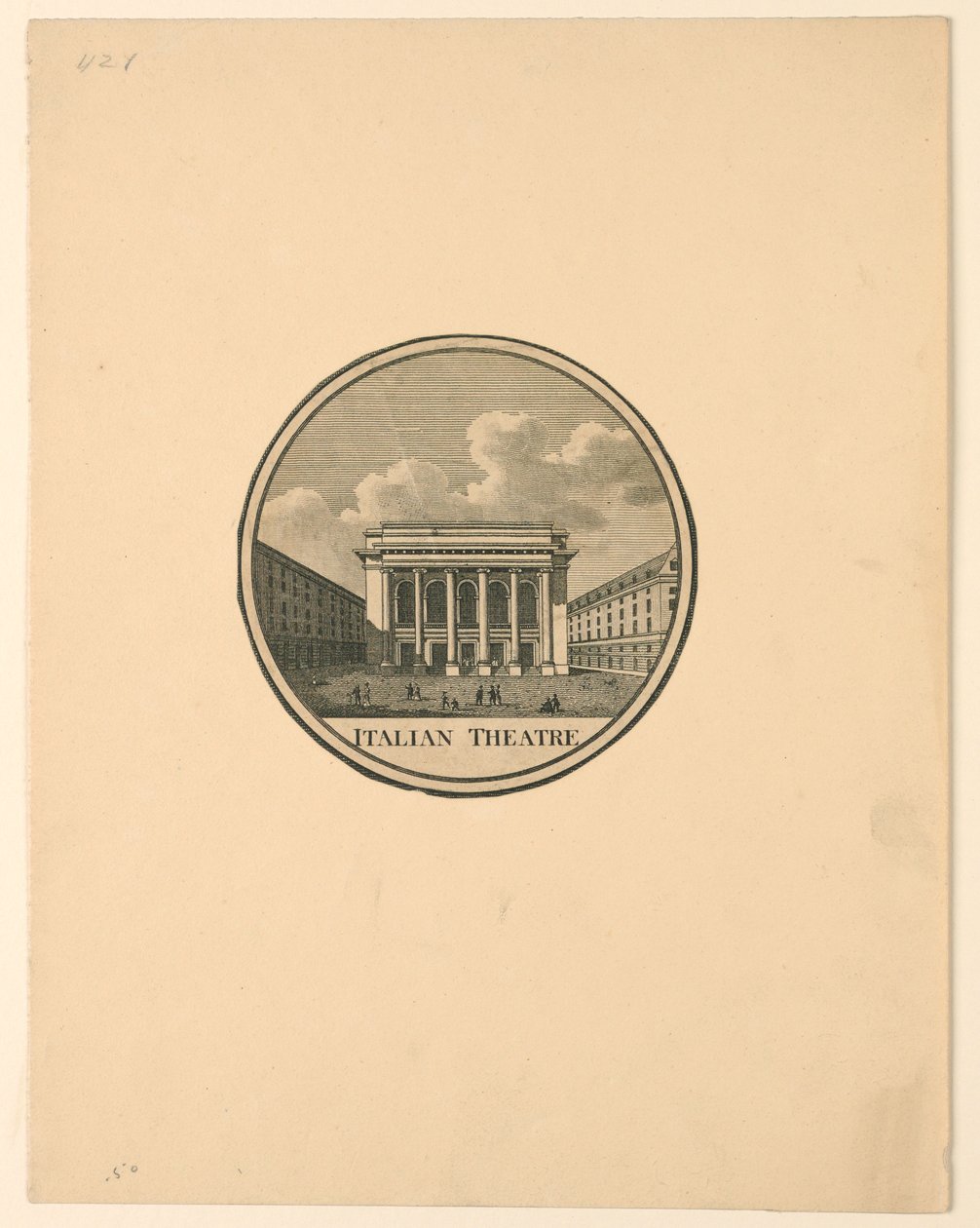 Italiensk Teater, Paris af Unknown artist