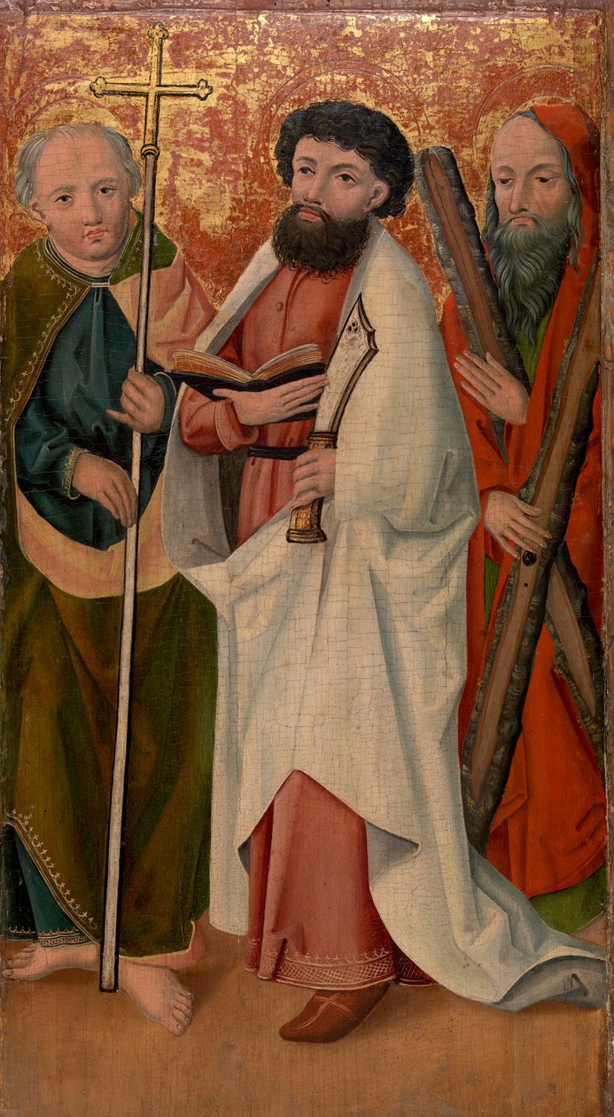 Tre Apostle med Scepter, Scimitar og Kors af Unknown artist