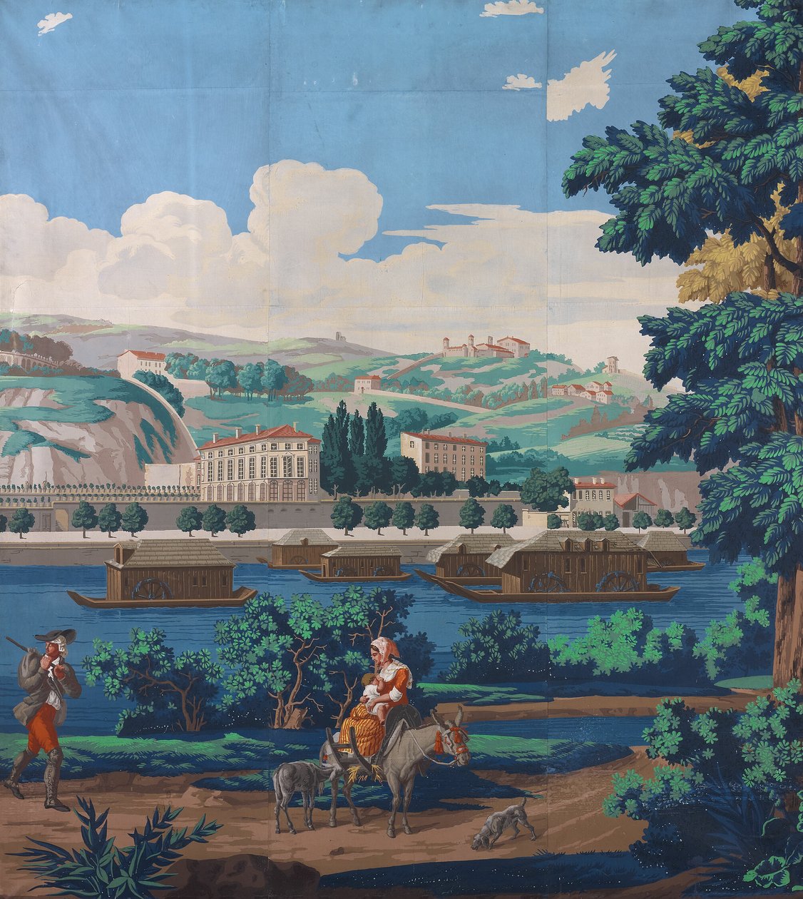 Tre forbundne paneler: Synet på Lyon af Unknown artist