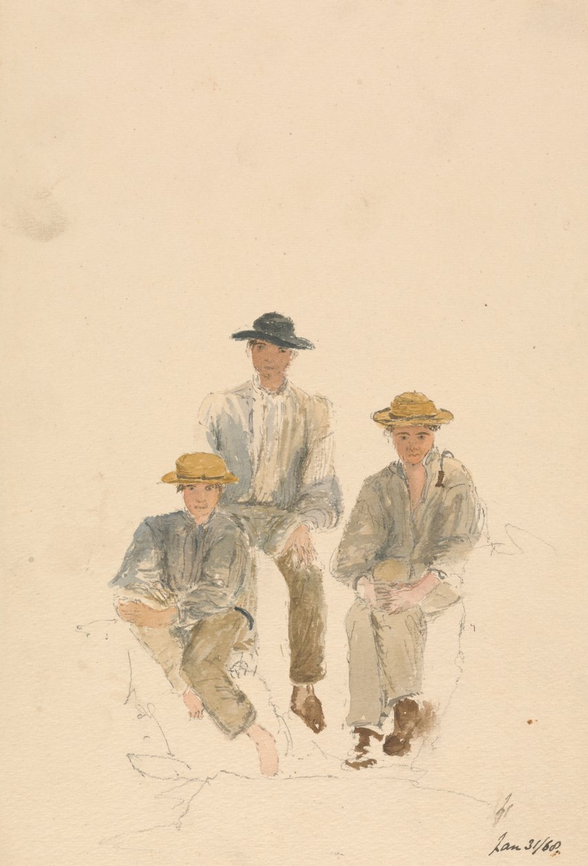 Tre mænd (31/68/jan) af Unknown artist