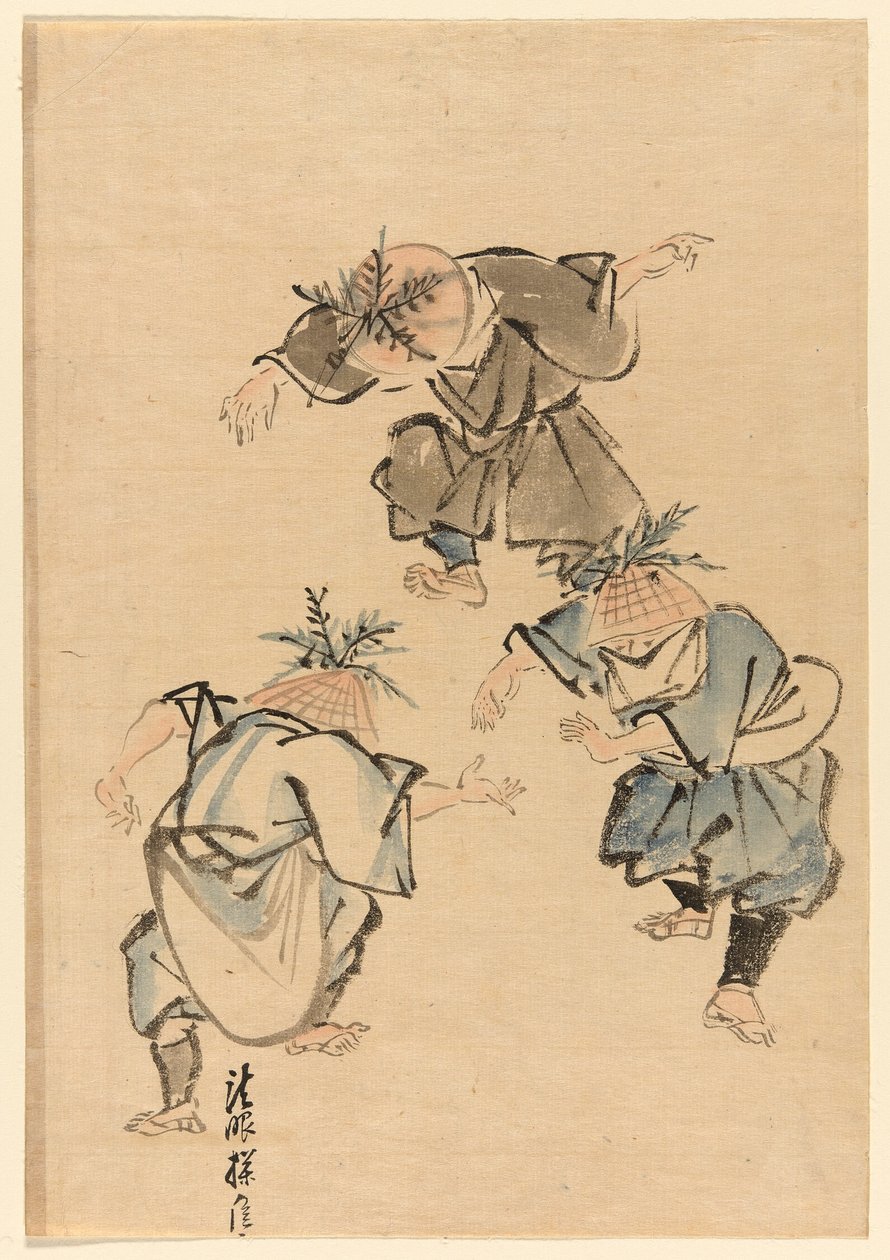 Tre dansere af Unknown artist