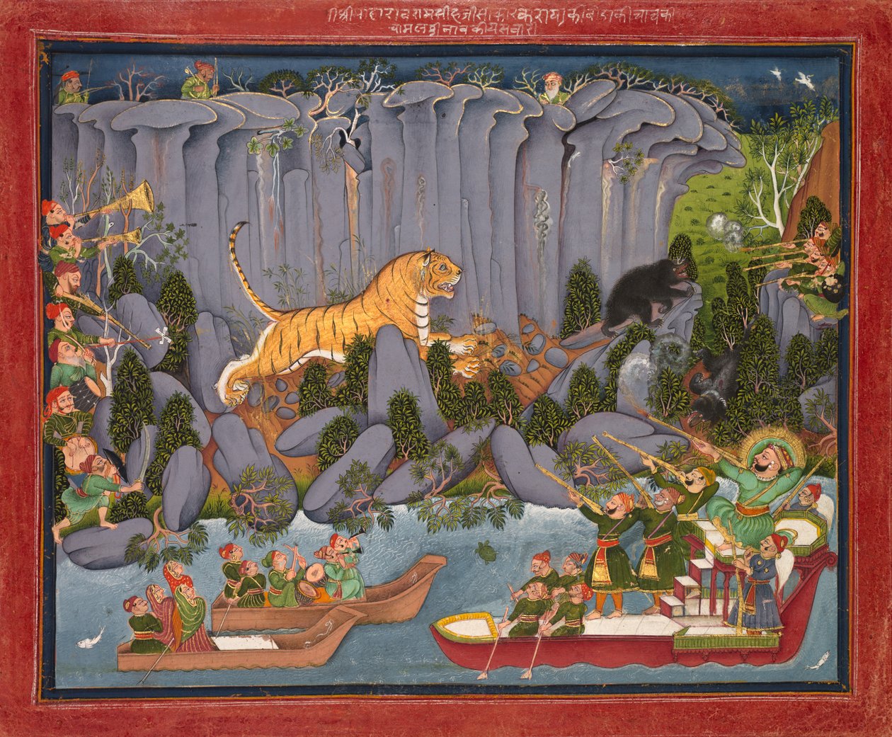 Tigerjagt på Ram Singh II af Unknown artist