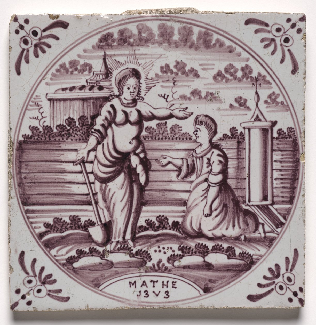 Flise - Scene fra Det Gamle Testamente af Unknown artist