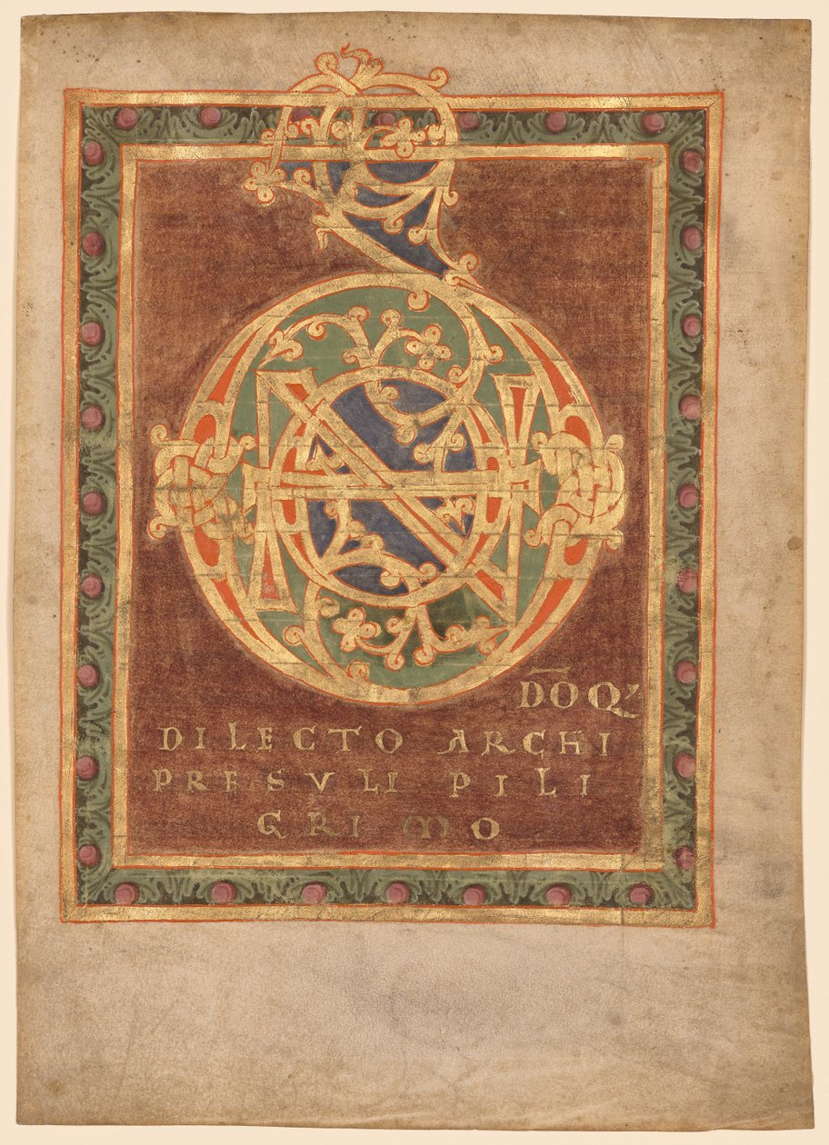 Titelside på abbed Bernos "Tonarius:" Indledende Domino af Unknown artist