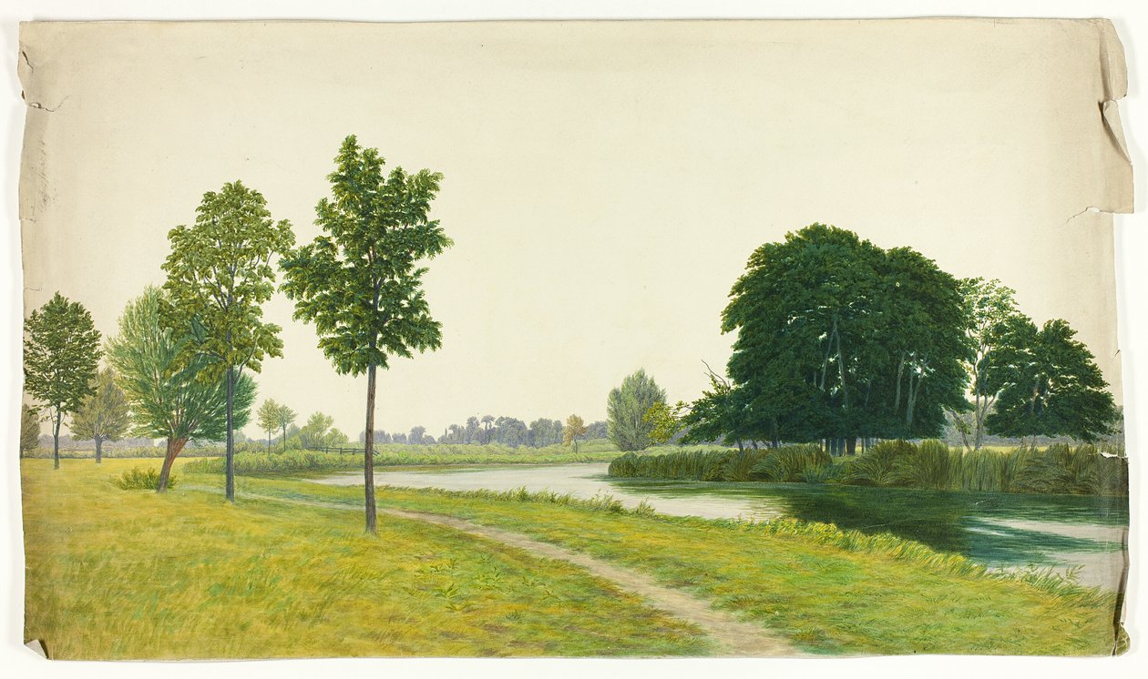 Rolig parkscene af Unknown artist