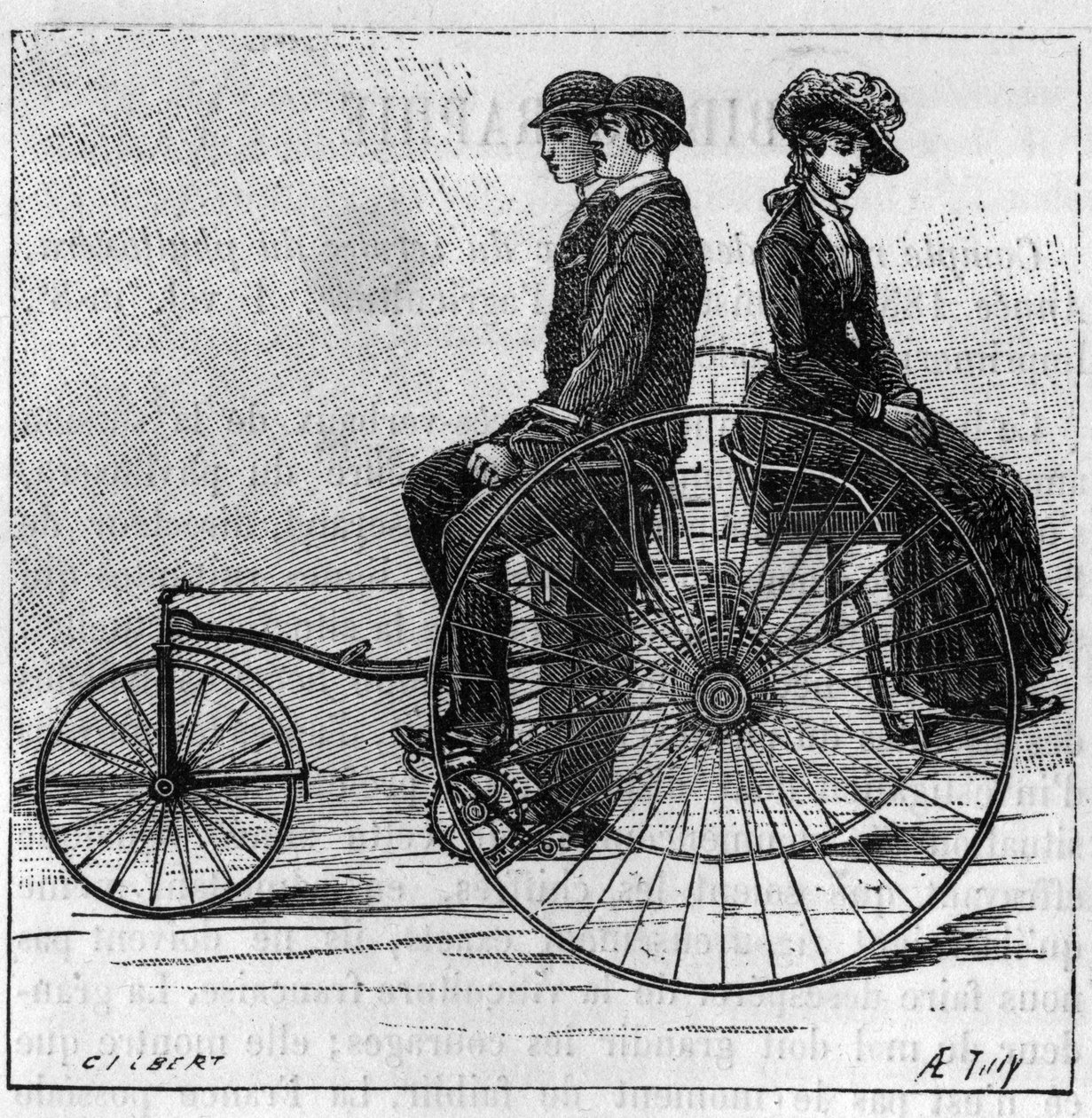 Trehjulede cykler på Stanley Club-udstillingen i London, England af Unknown artist
