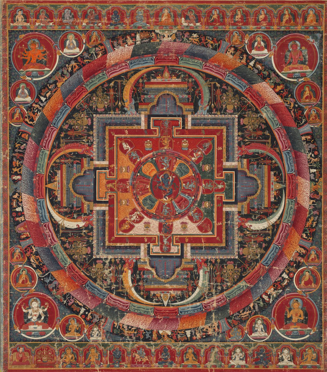 Treogtyve guddom Nairatma Mandala af Unknown artist