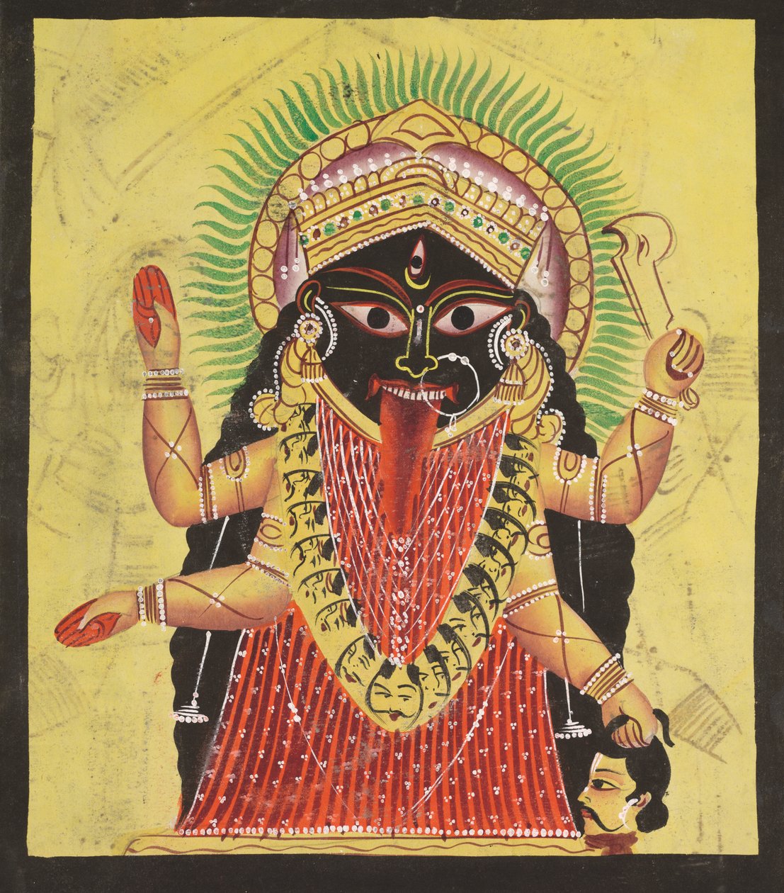To aspekter af Kali: Kali Enshrined af Unknown artist