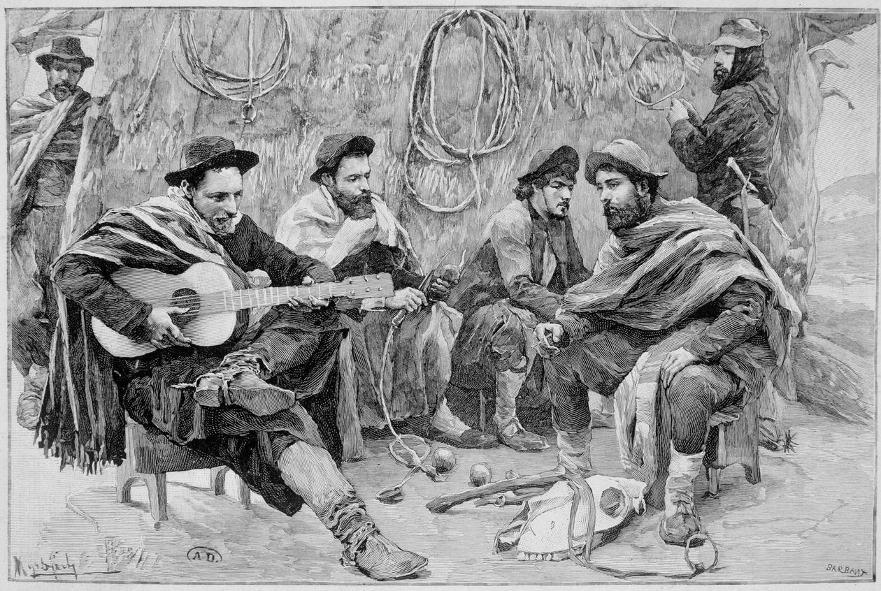 En payador: gruppe af gauchoer, Argentina af Unknown artist