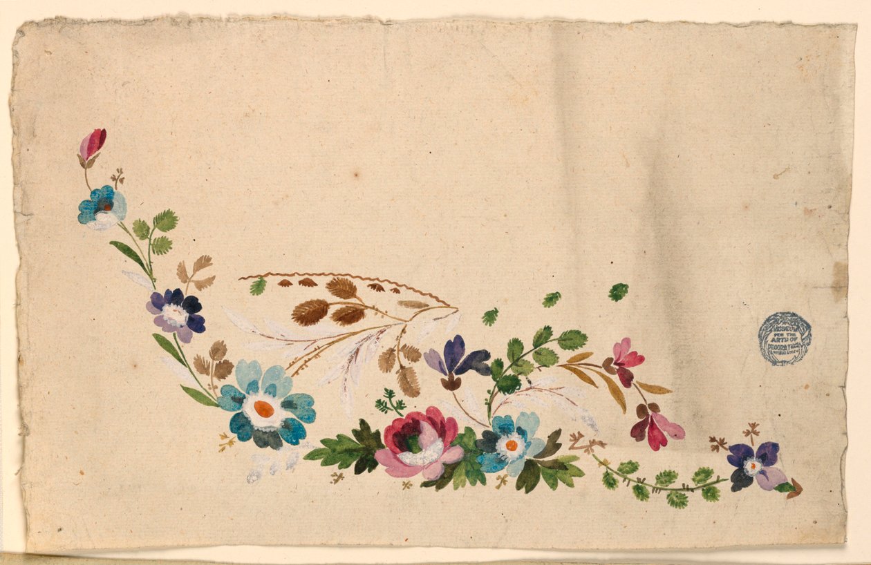 Ufærdigt design til en vest af Unknown artist