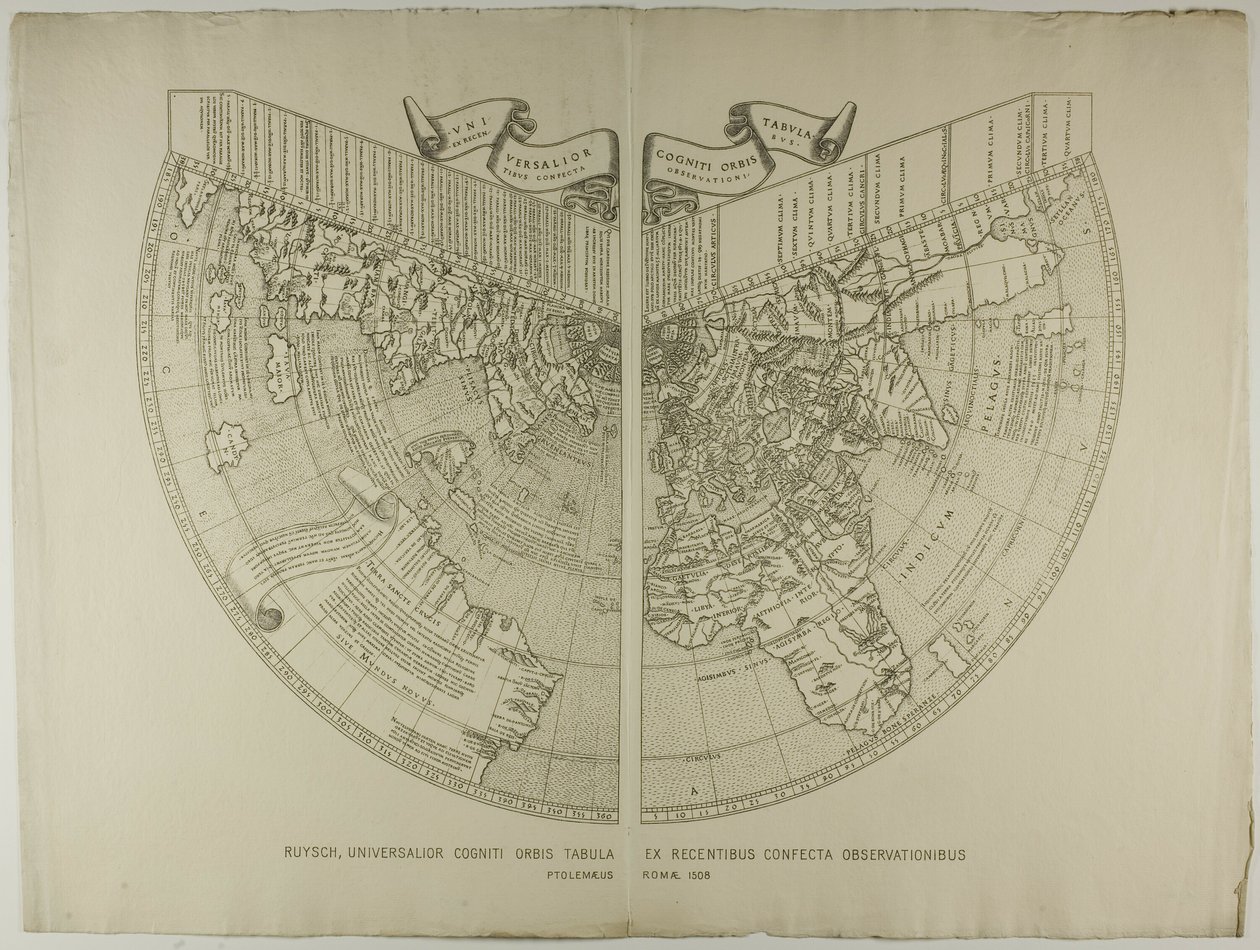 Universalior Cogniti Orbis Tabula, Ex Recentibus Confecta Observationibus Ruysch af Unknown artist
