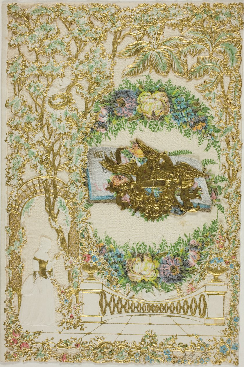 Valentine uden titel (kvinde i have) af Unknown artist