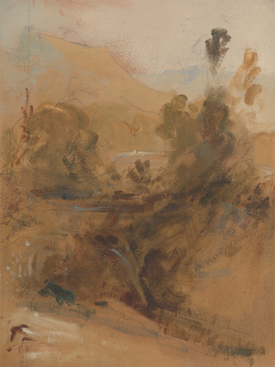 Opretstående Landskab af Unknown artist