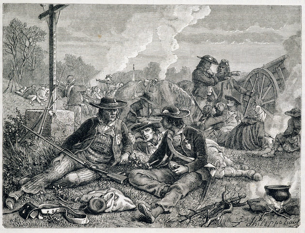 Vendeanske oprørere - gravering af Unknown artist