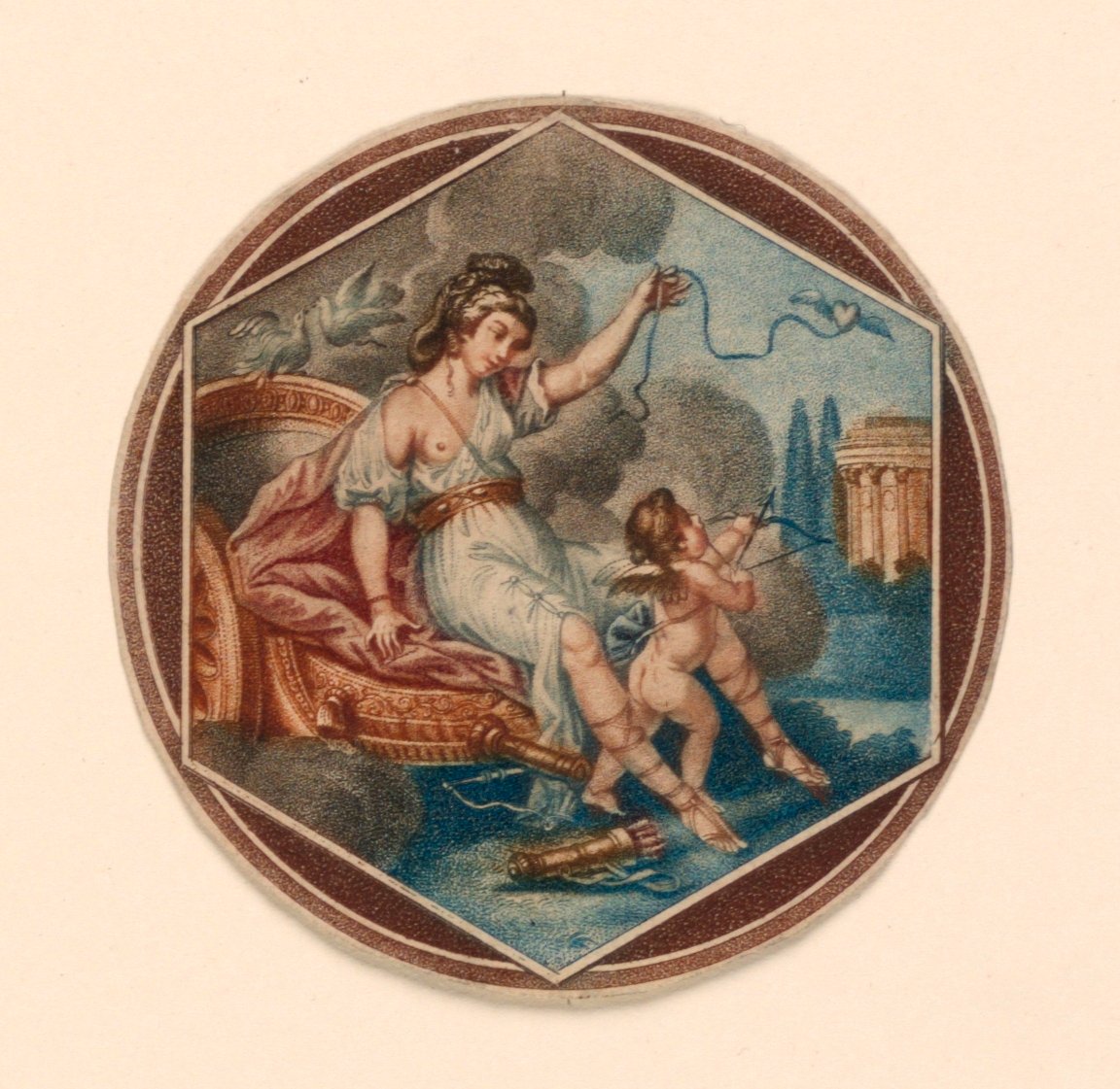 Venus og Amor af Unknown artist