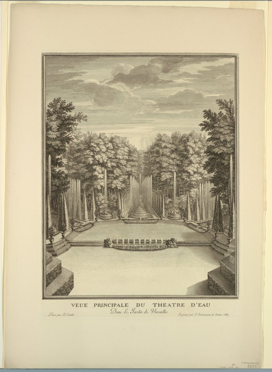 Versailles, haver, vandteater af Unknown artist