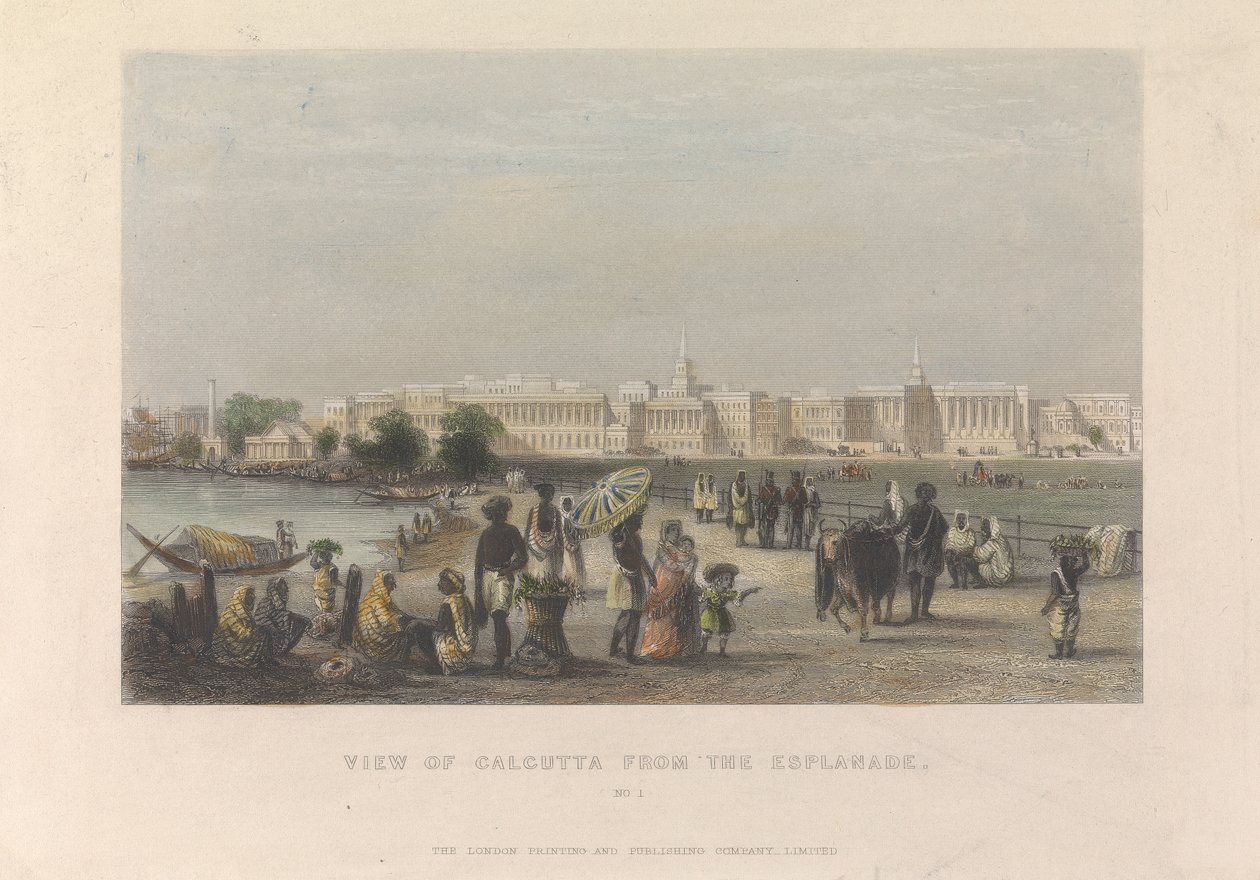Udsigt over Calcutta fra Esplanade, nr. 1 af Unknown artist