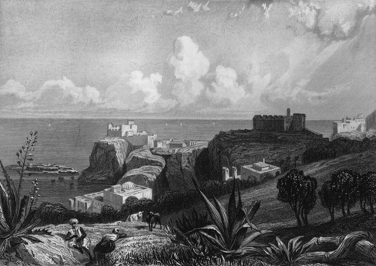 Udsigt over Cape Pescade i Algeriet i det 19. århundrede, i "L