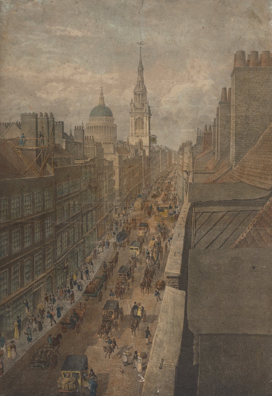 Udsigt over Cheapside af Unknown artist