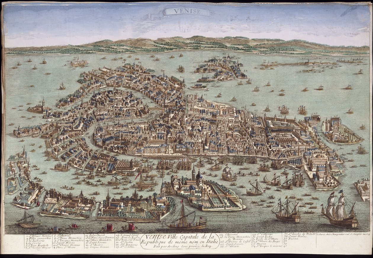 Udsigt over Venedig af Unknown artist
