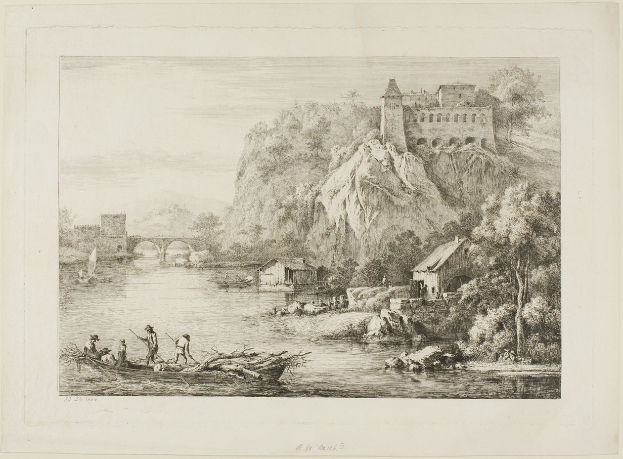Udsigt over Carmes de Caussees i Lyon af Unknown artist