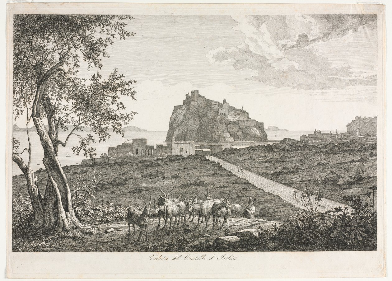 Udsigt over Castello, Ischia af Unknown artist