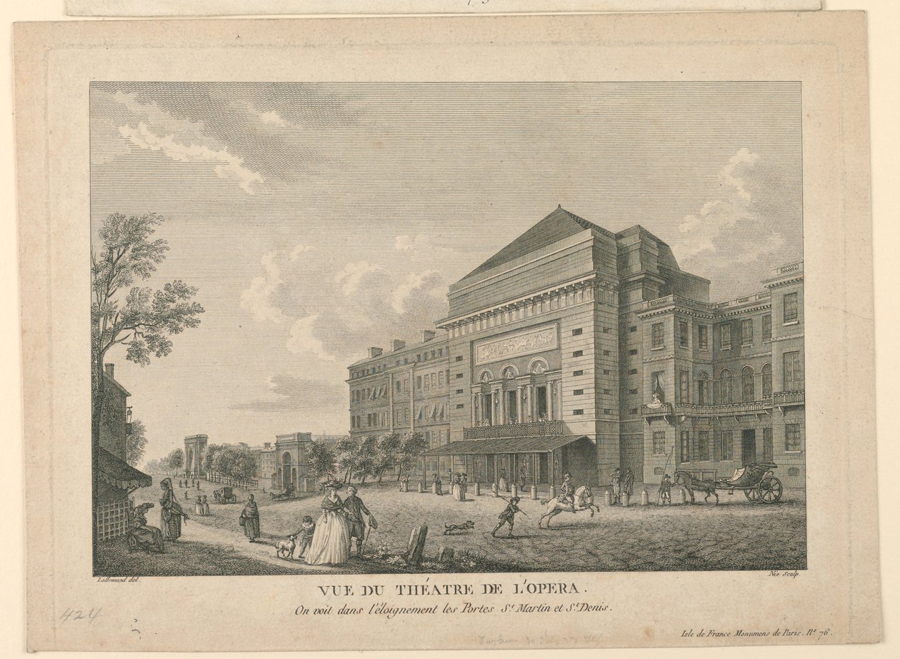 Udsigt over Operaen i Paris af Unknown artist