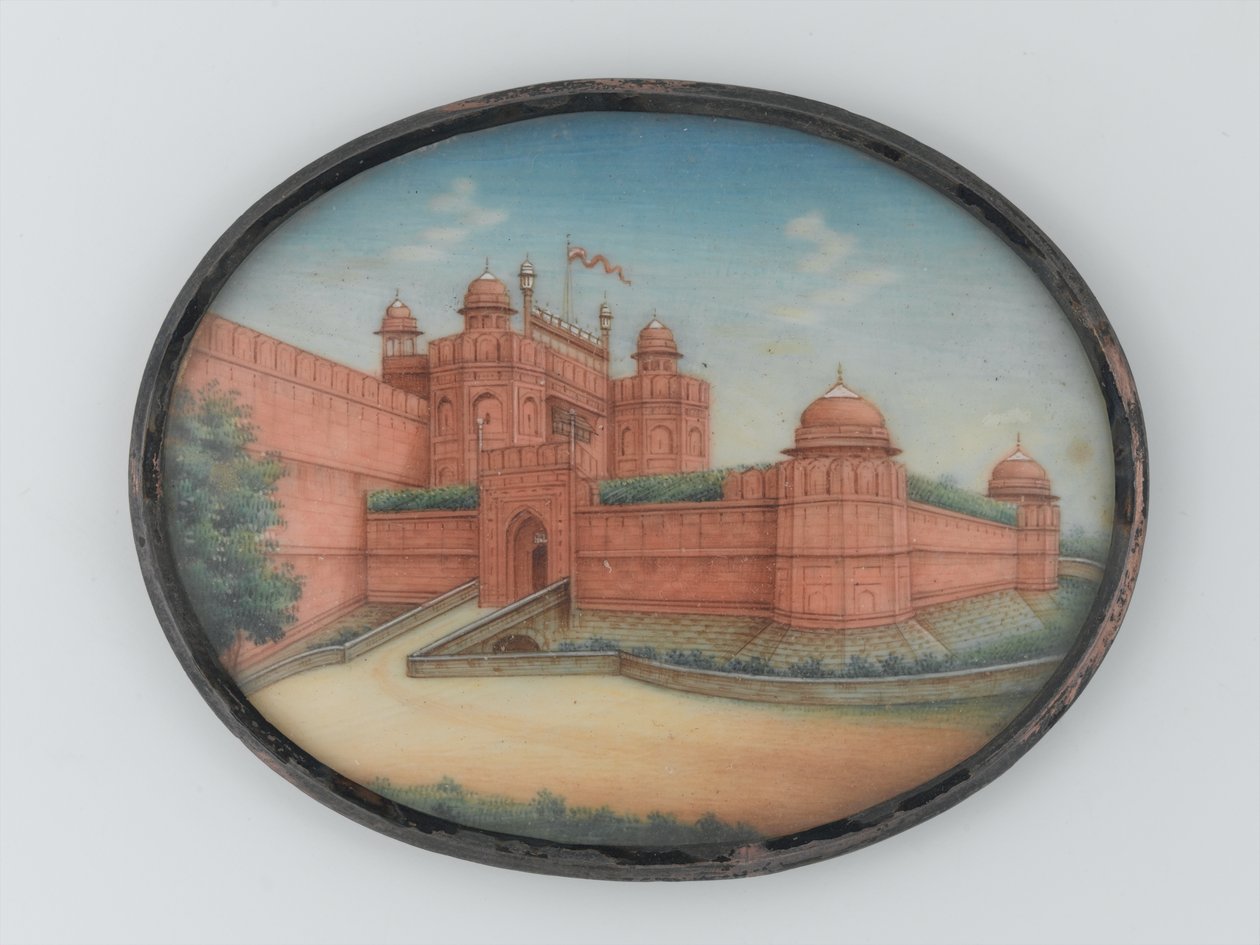 Udsigt over det røde fort, Delhi, 1850 ca af Unknown artist