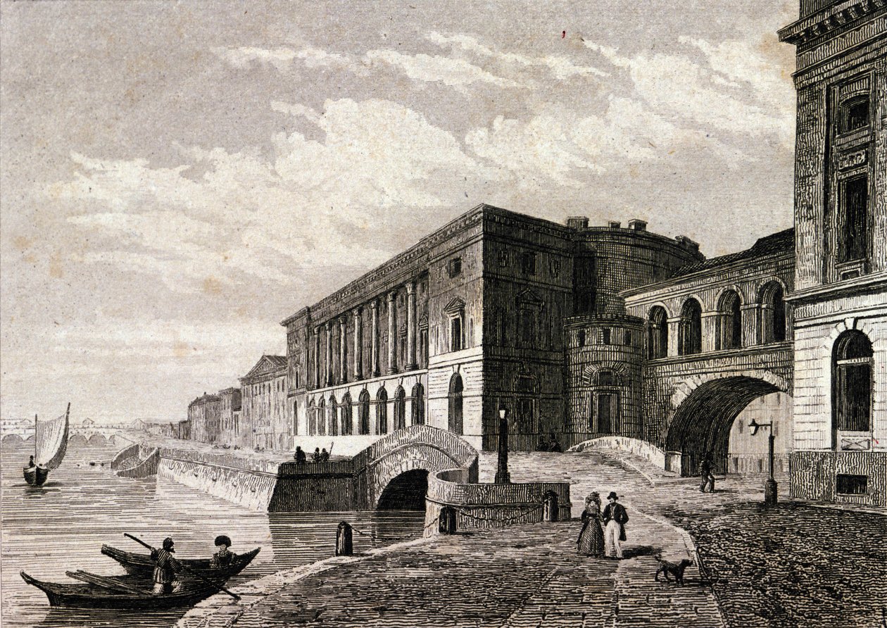 Udsigt over St. Petersborg Teater i 1828. af Unknown artist