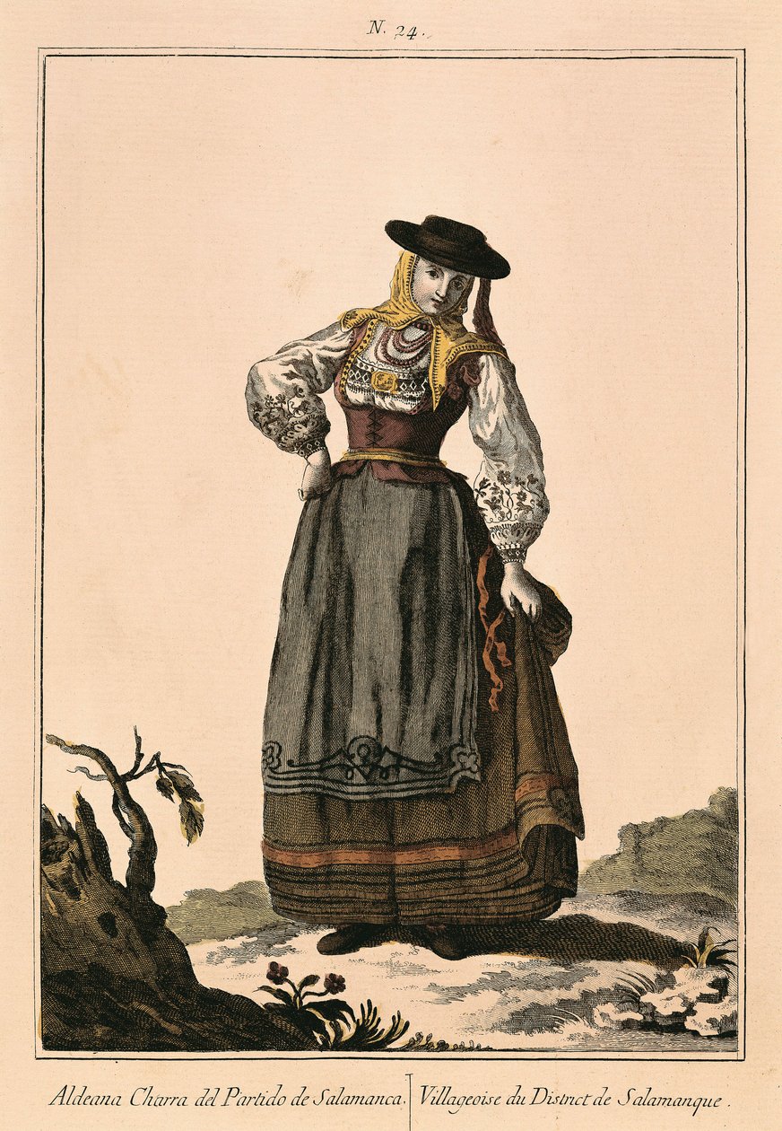 Landsbyboer i regionen Salamanca af Unknown artist