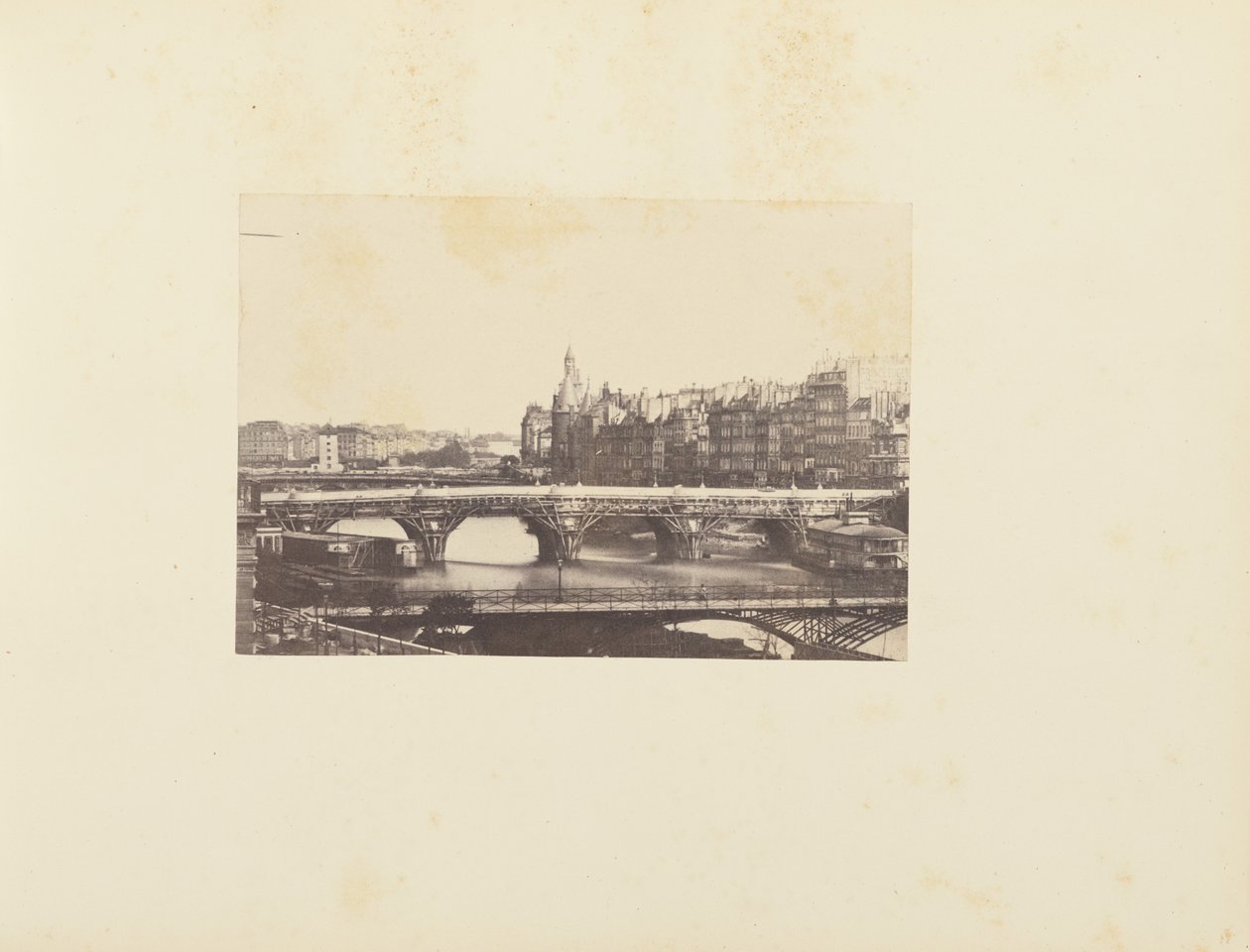 Udsigt fra Pont des Arts i Paris af Unknown artist