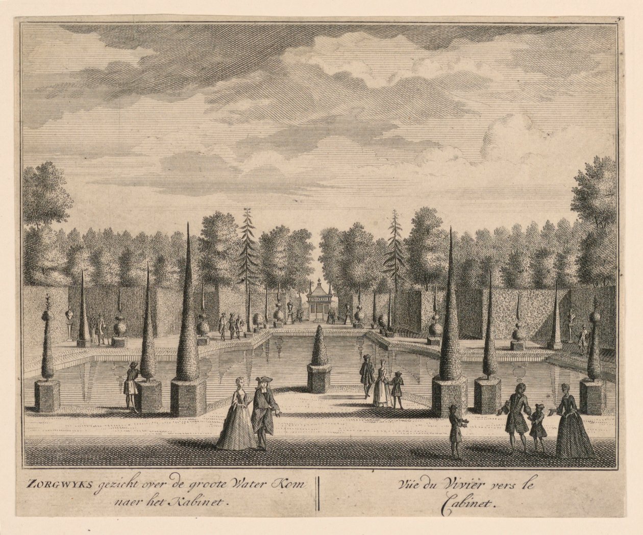 Udsigt fra Vivier mod kabinettet af Unknown artist