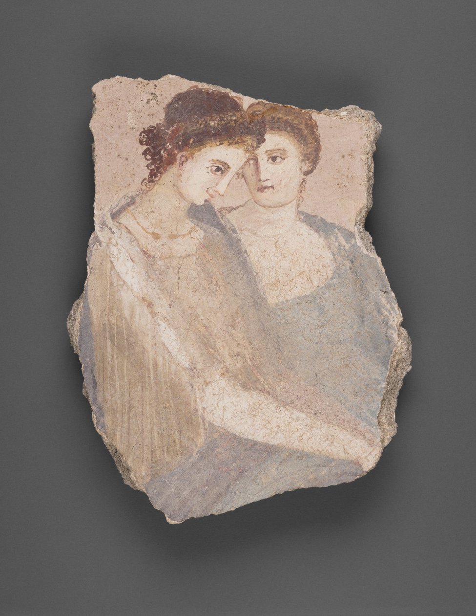 Vægfragment med to kvinder af Unknown artist