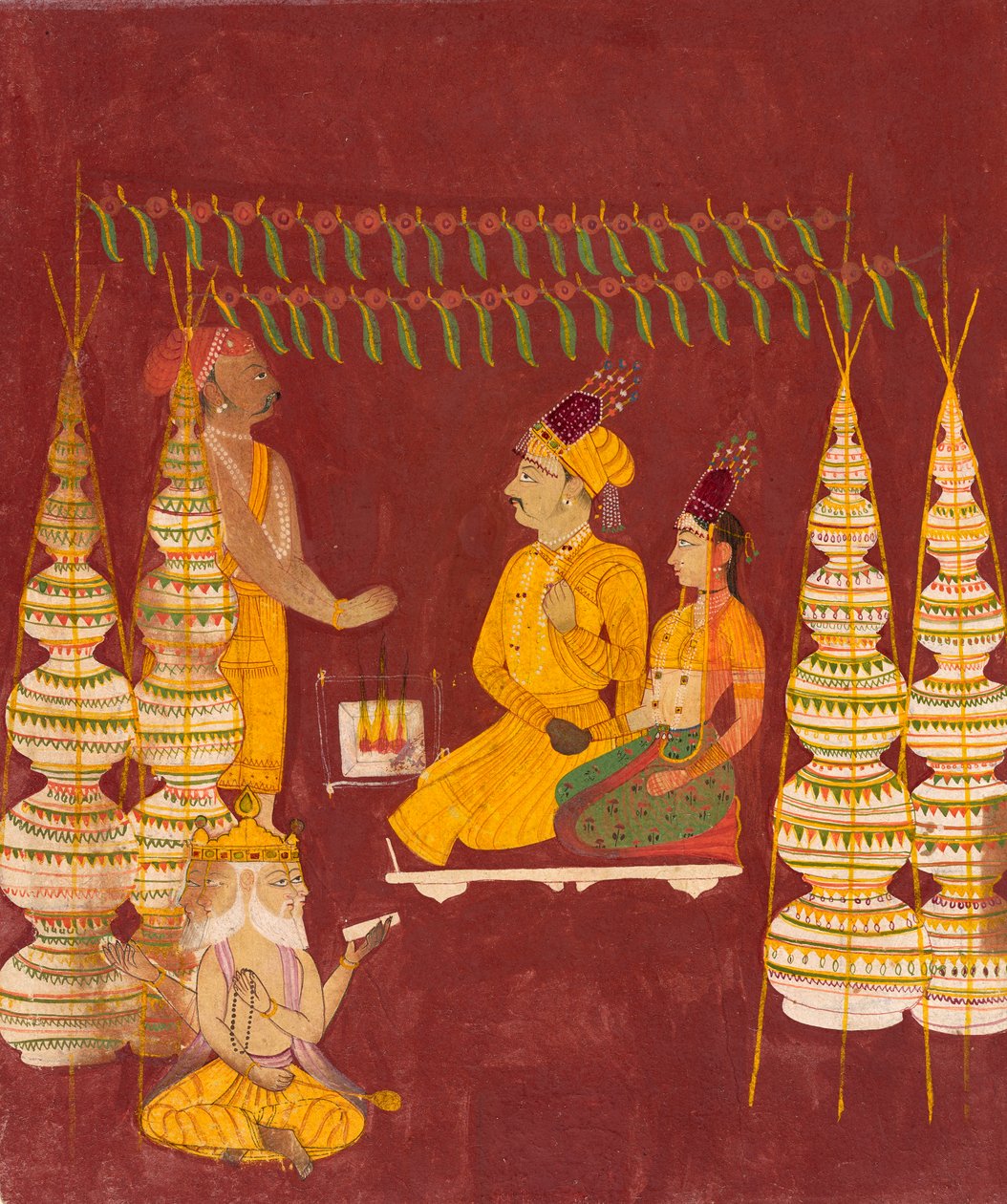 Bryllupsceremoni med Brahma til stede af Unknown artist